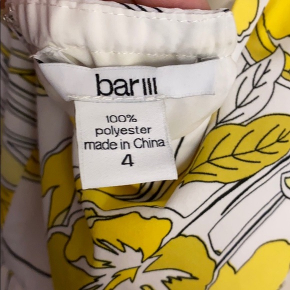 NWOT Bar 3 white & yellow maxi backless dress - Picture 5 of 8